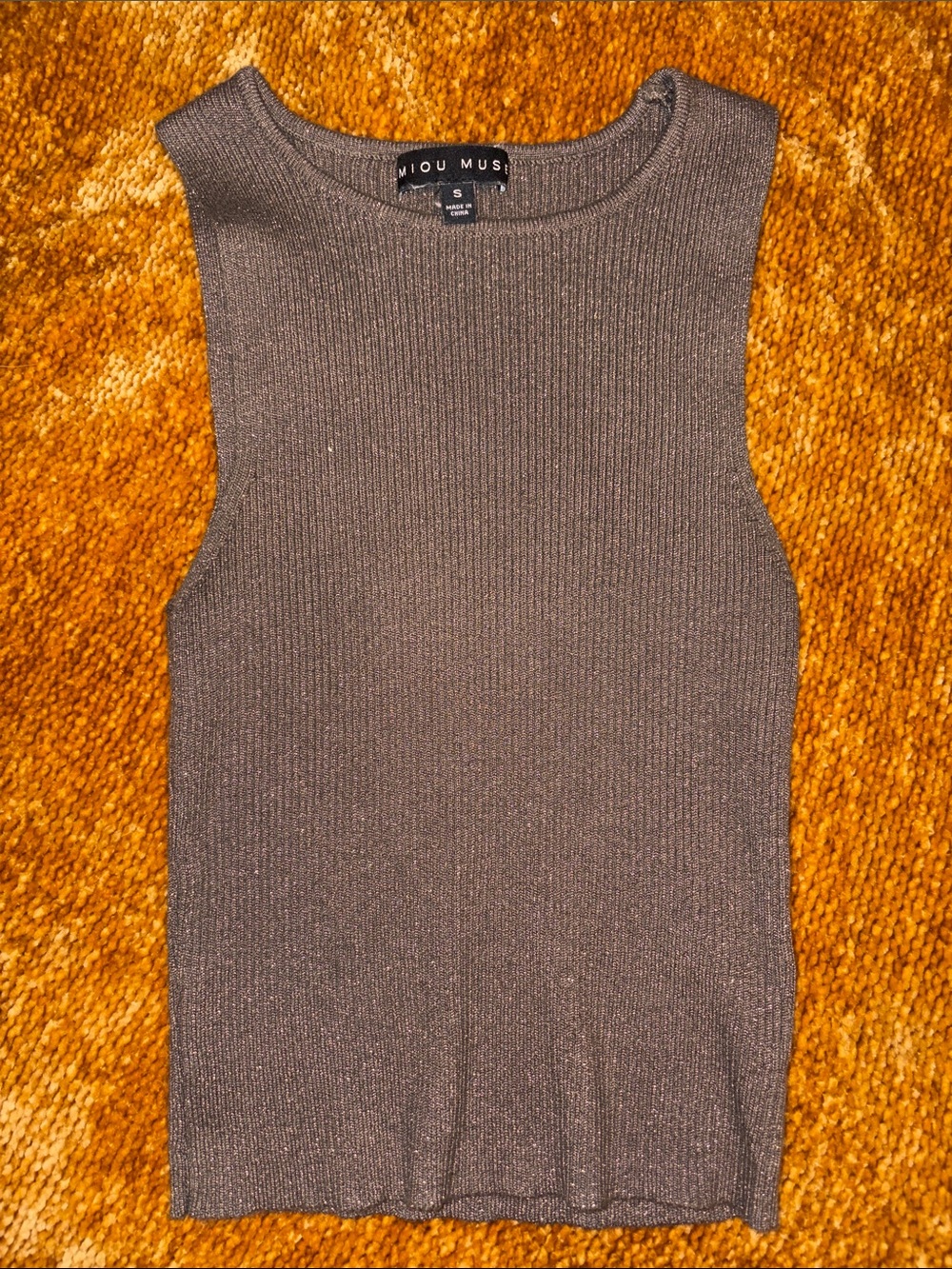 MIOU MUSE Sparkly Fancy Sleeveless Shirt Designer Quality (Viscose)